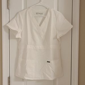 Medium Grey's Anatomy White Scrub Top